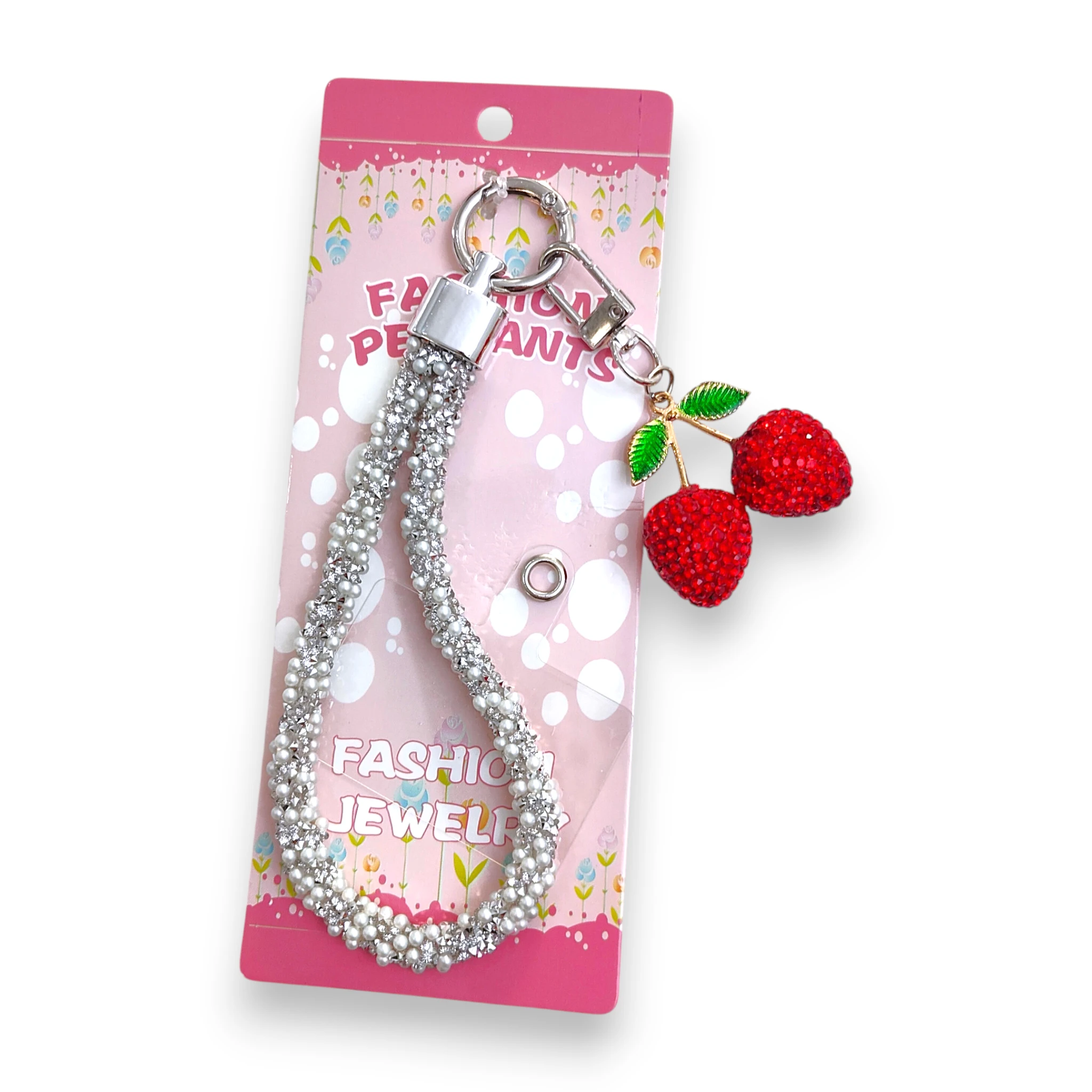 [LLA492837] Llavero Strap Frutillas Destellantes