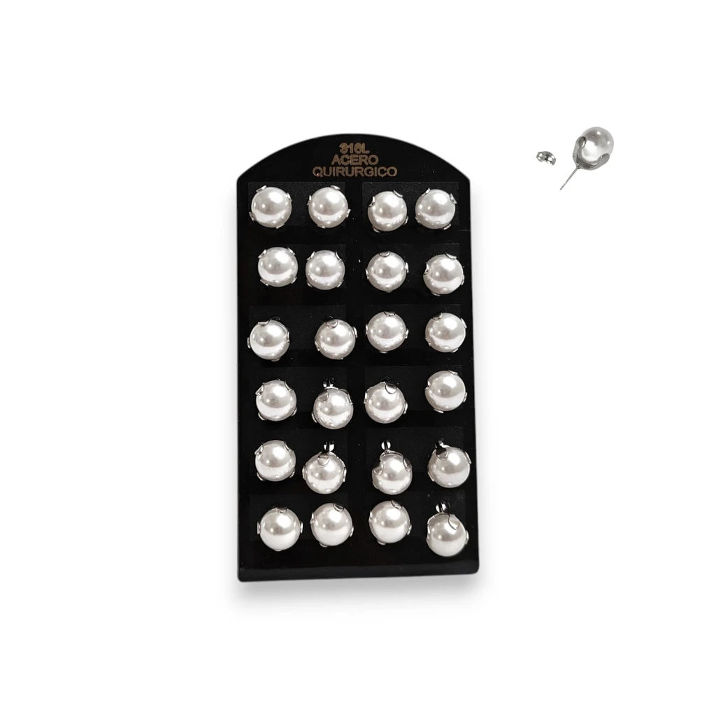 Aros Perlas Engarzadas 8