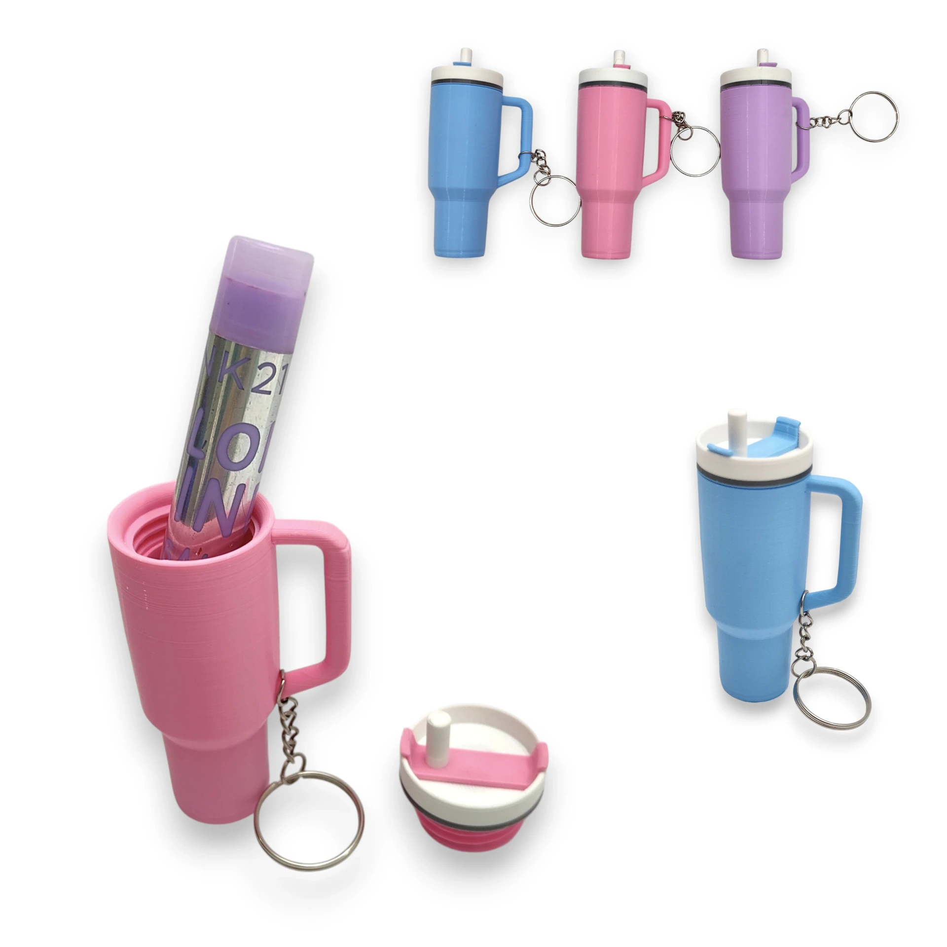 [LLA456789] Llavero Tumbler Porta Bálsamo