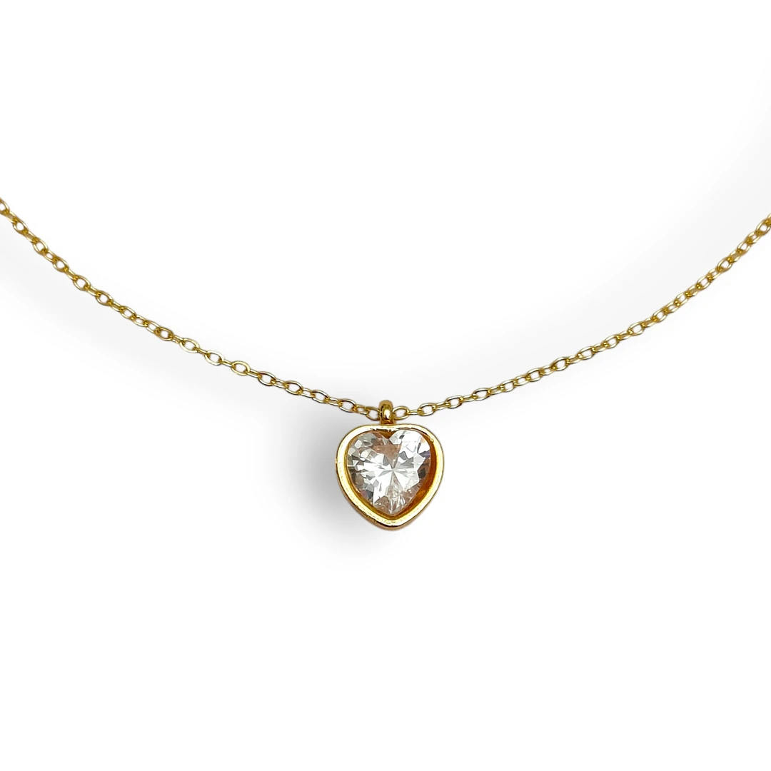 Collar Corazón Brillante