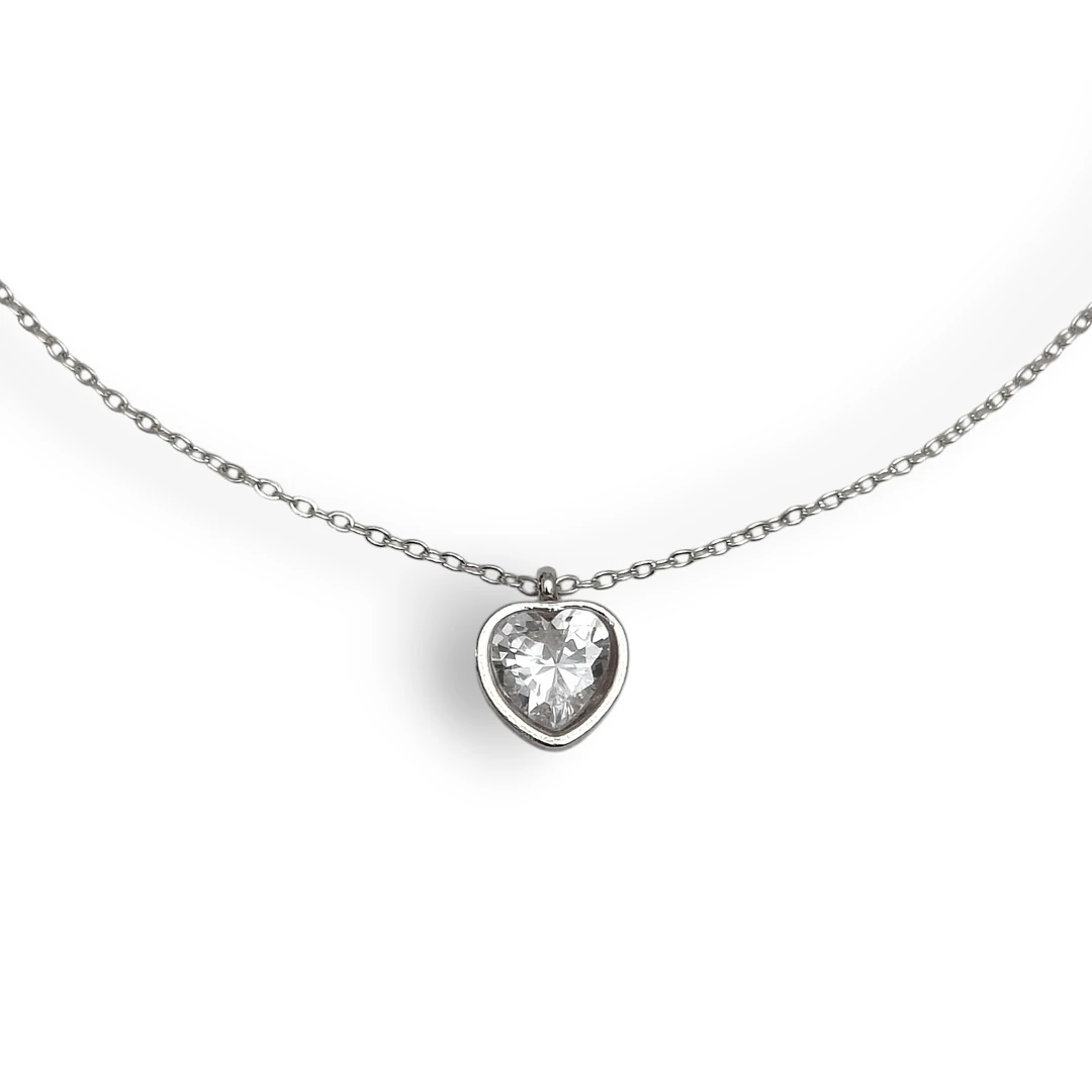 Collar Corazón Brillante