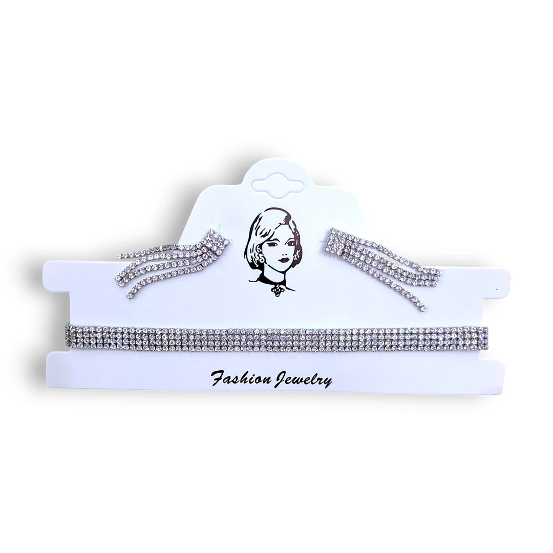Set Choker y Aros Strass