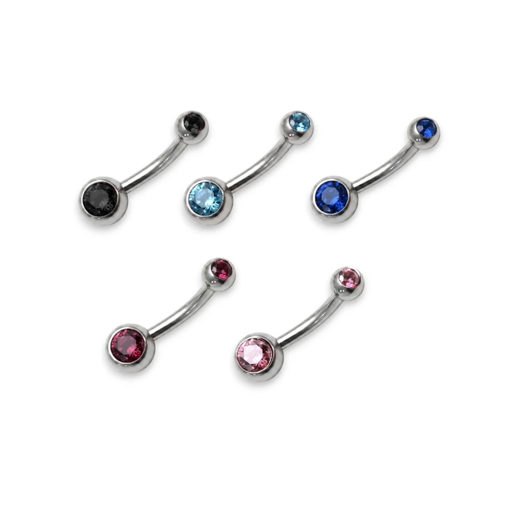 Piercing Ombligo Bola Doble Strass