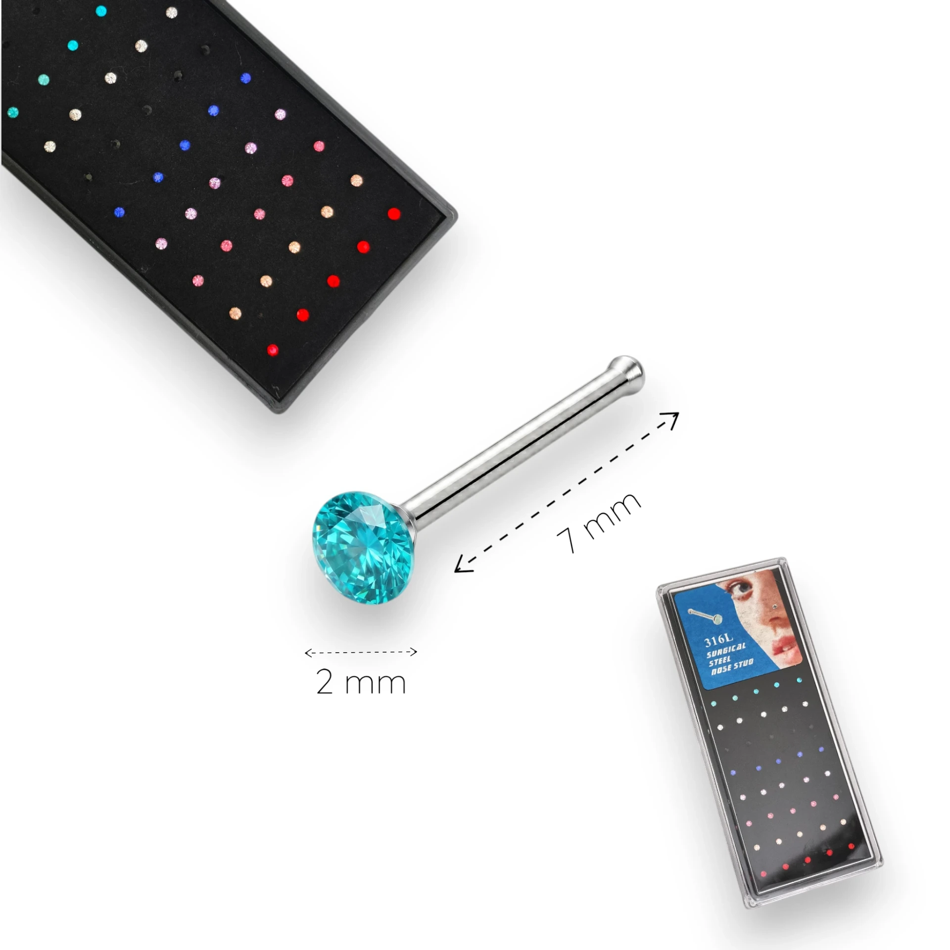 Piercing Nariz Strass Recto 2