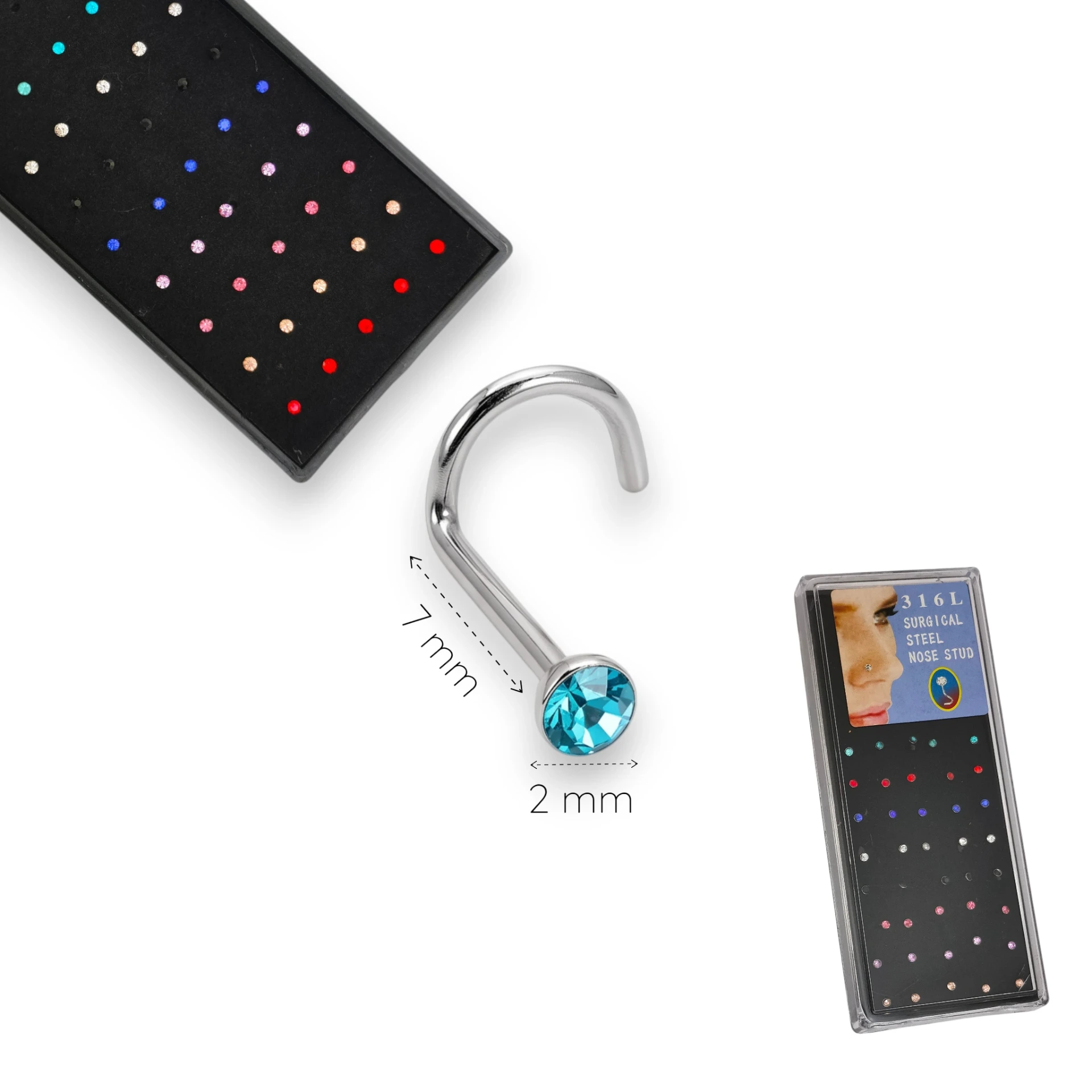 Piercing Nariz Strass Curvo 2
