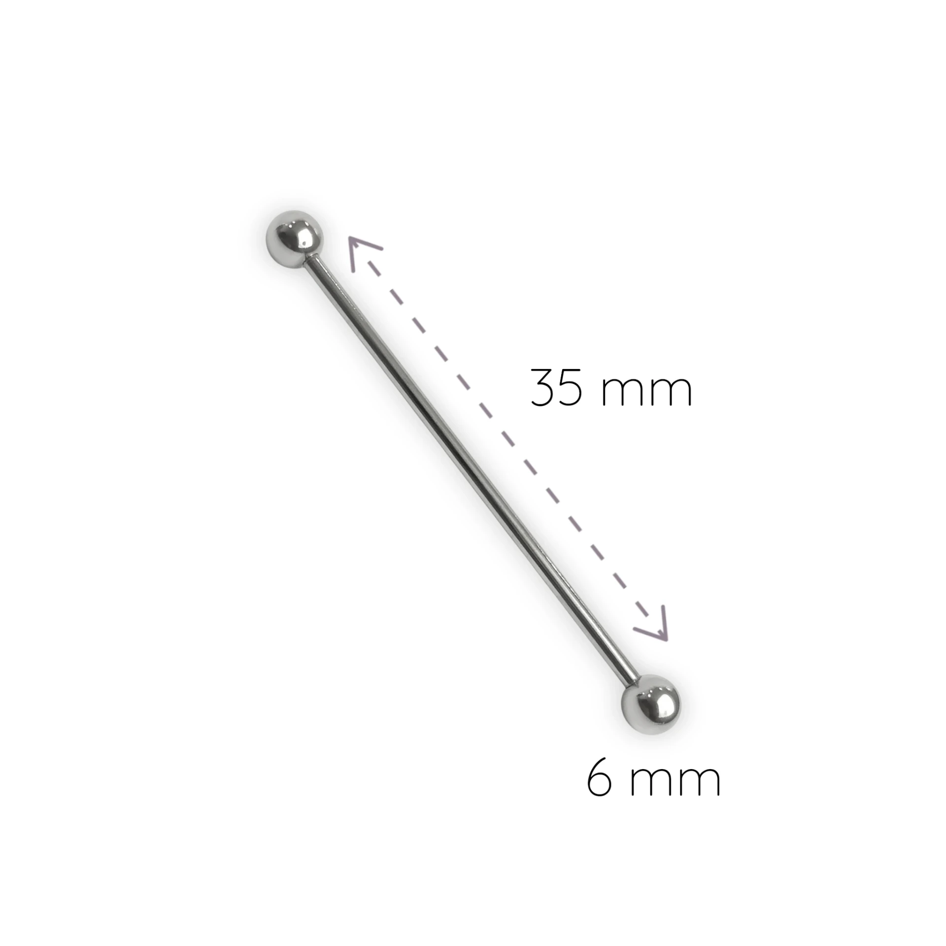 [PIE123458] Piercing Barra Lisa 35 2