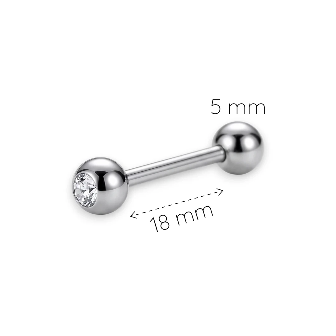 [PIE583921] Piercing Barbell Strass 18