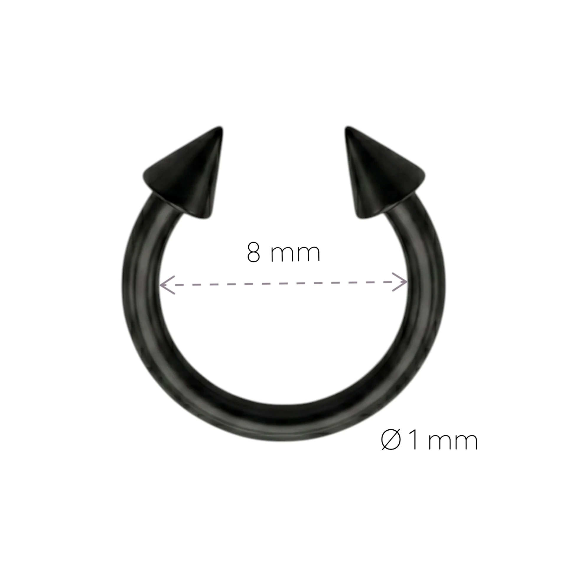 [PIEB00009] Bull Spikes Piercing 8 1