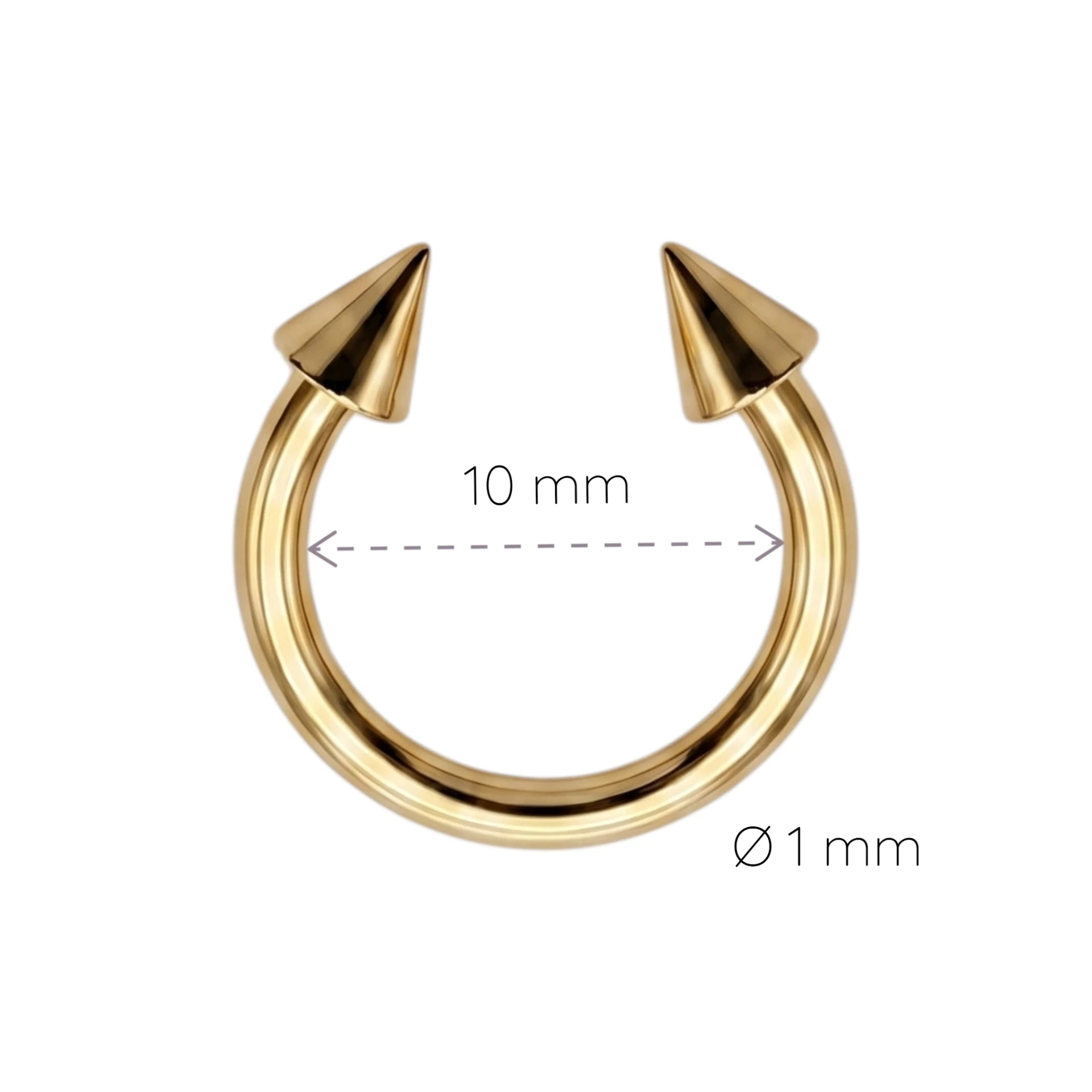 [PIEB00011] Bull Spikes Piercing 10 1