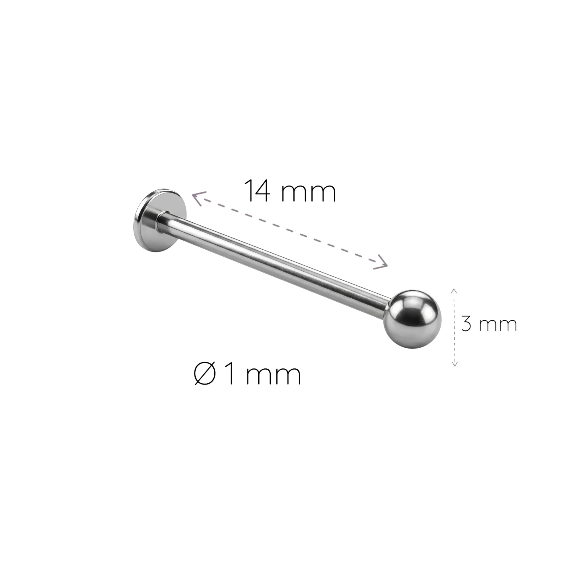 Piercing Labret Bola 14