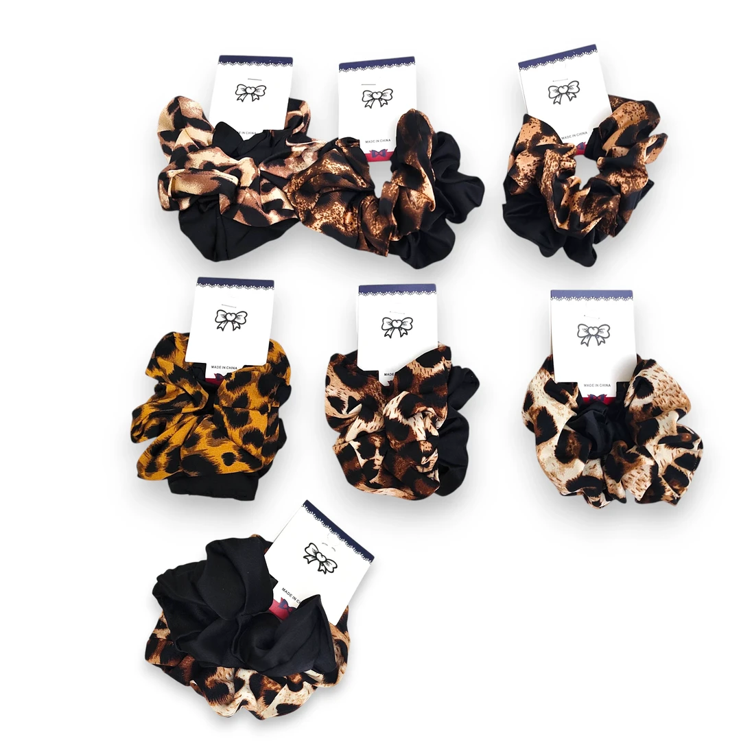 Scrunchie Leopardo Liso