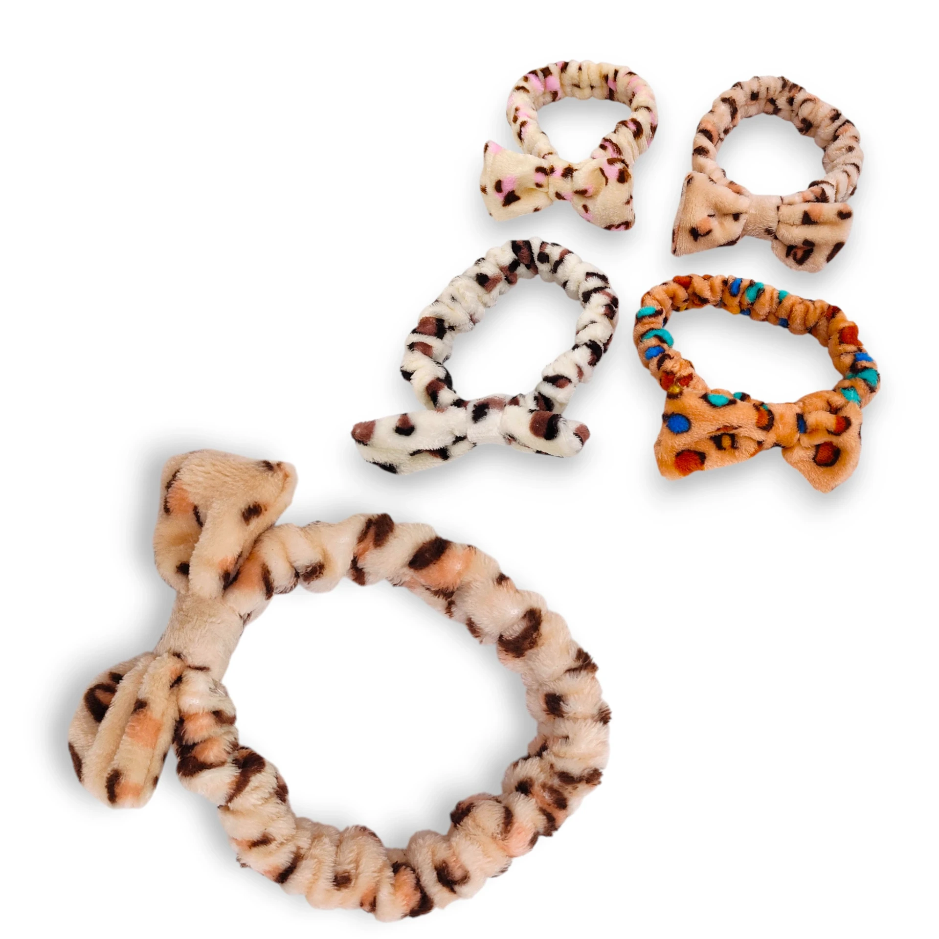 [VIN102938] Vincha De Peluche Leopard