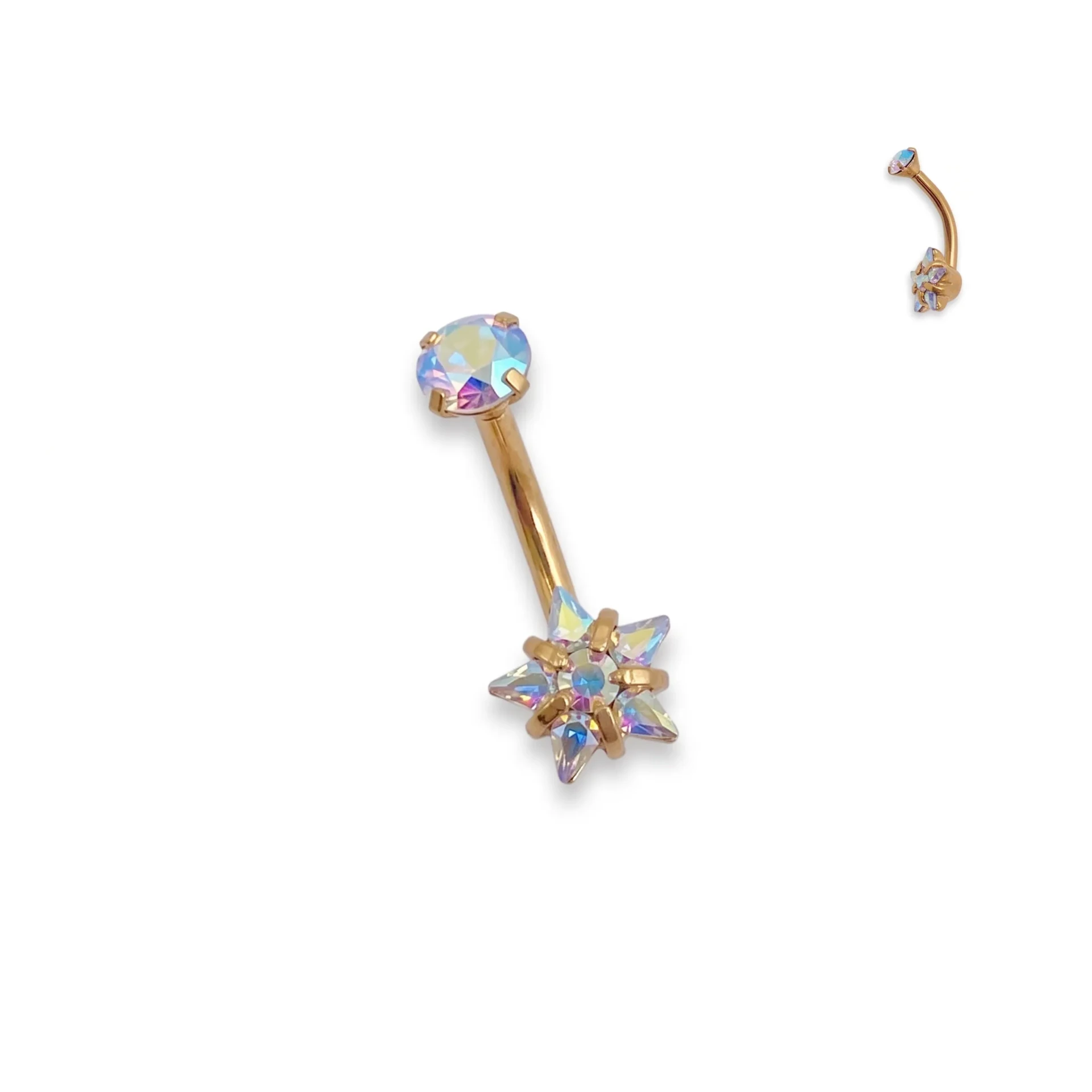 Piercing Ombligo Estrella Dorado