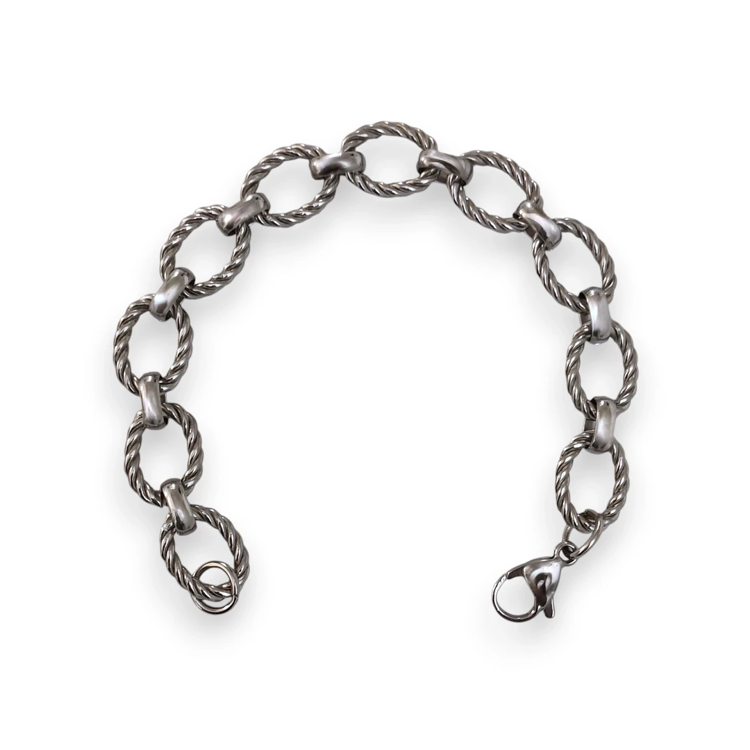 [PUL33591A] Pulsera Eslabones Torsionados