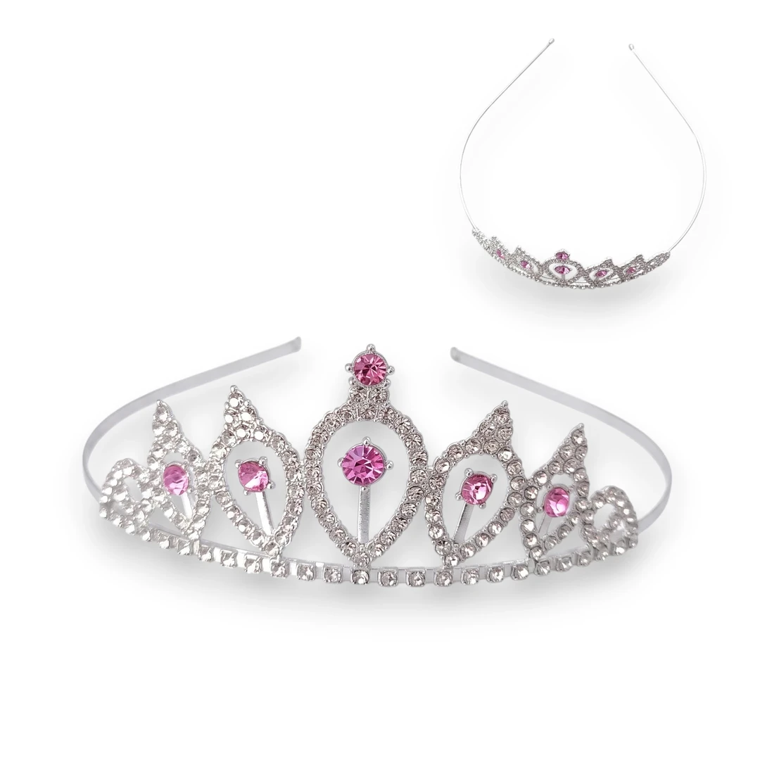 [TIAFXVH7E] Tiara Brillo Cristal Rosa