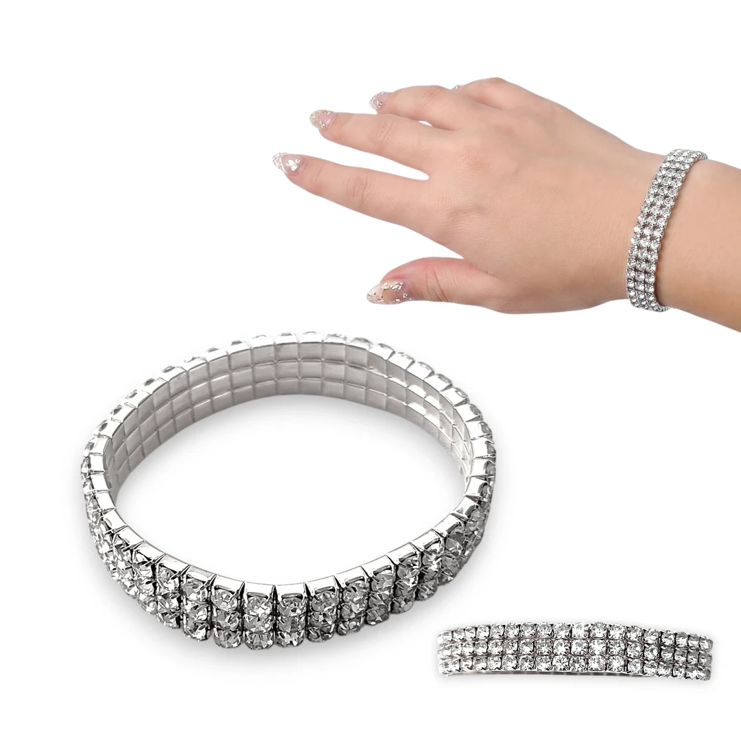 [PULKKZPA6] Pulsera Strass Elástica Pl