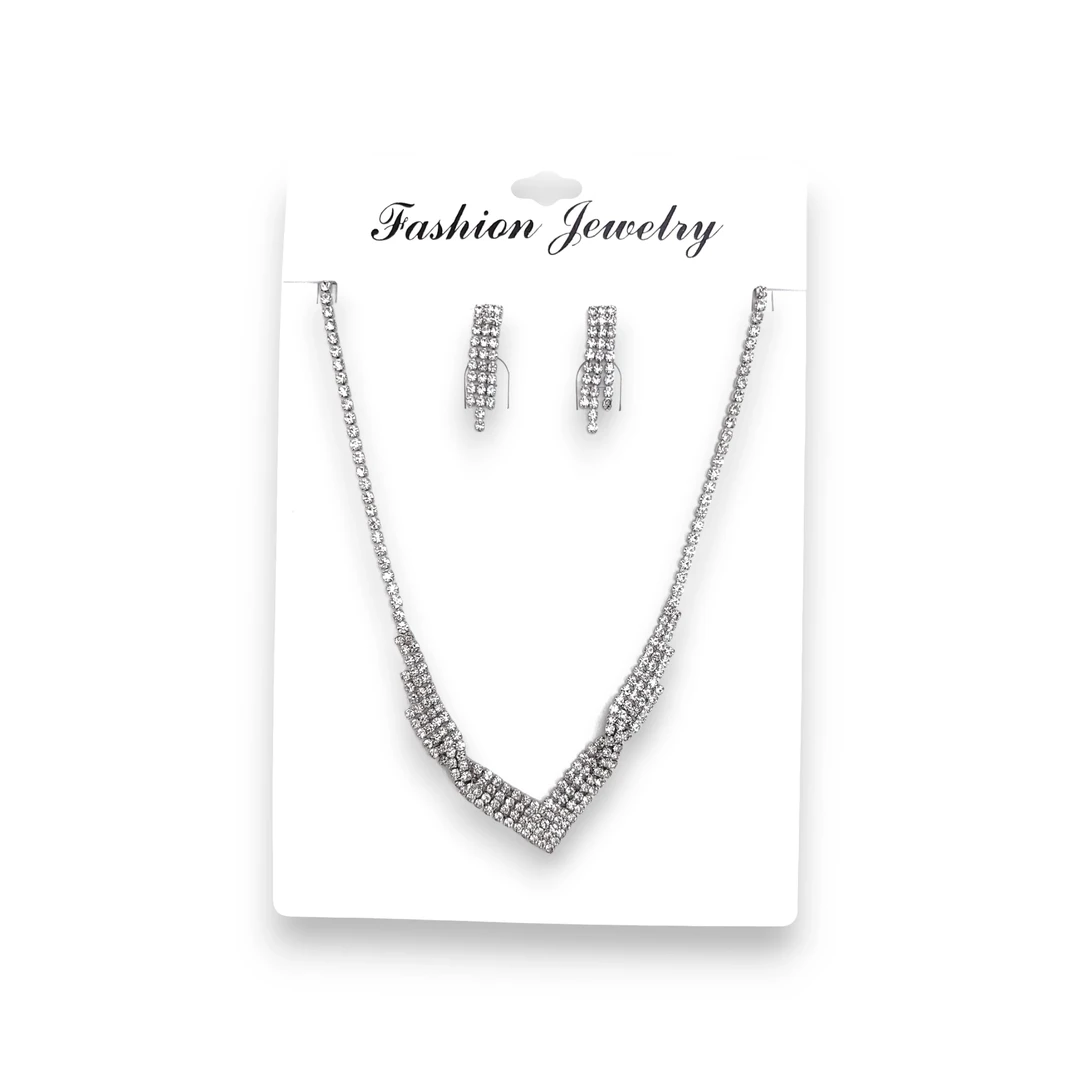 [SET928471] Conj Gargantilla Y Aros Strass 2