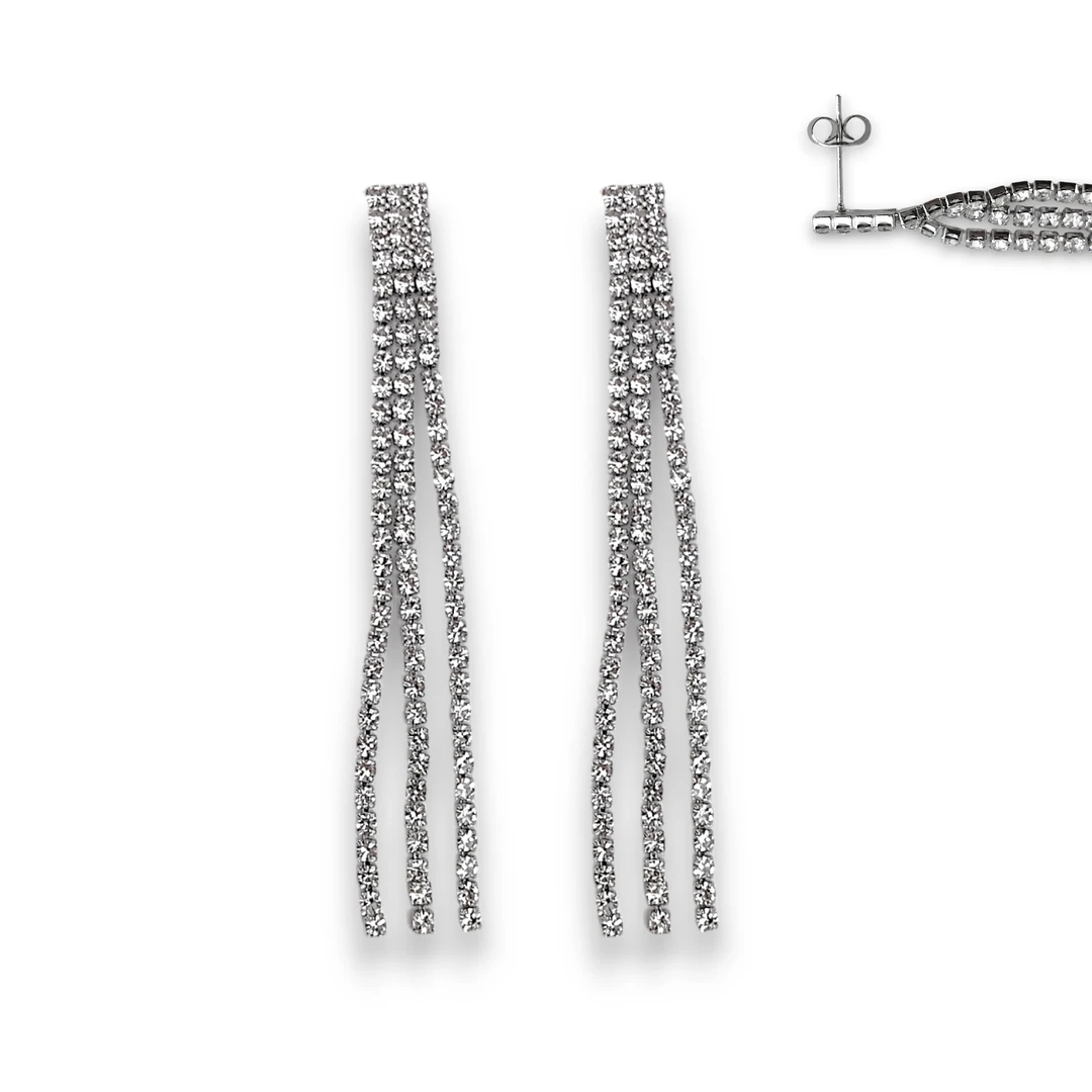 [ARO1AR118] Aros Largos Triple Strass 7