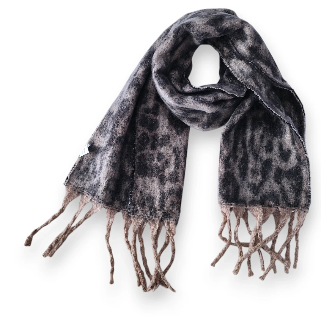 [BUF729301] Bufandón Animal Print (Nude Oscuro)