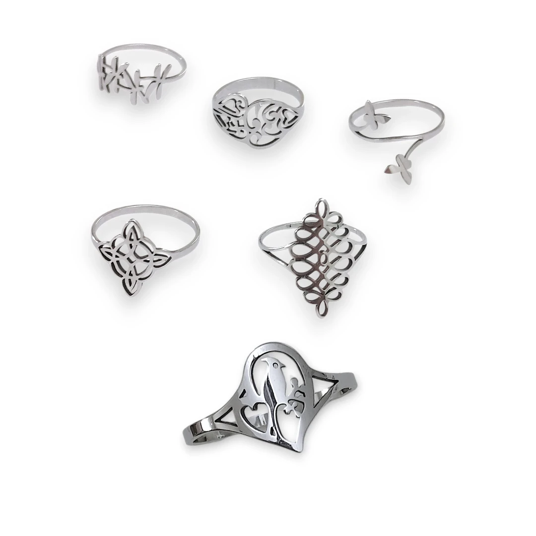 [ANI55006A] Anillo Acero Diseños Exclusivos