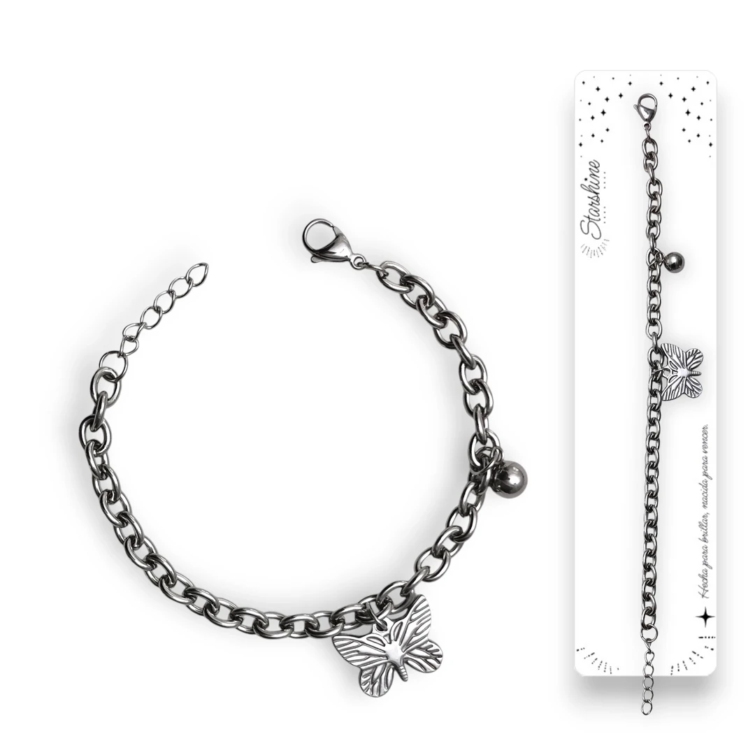 [PUL789012] Pulsera Cadena Mariposa