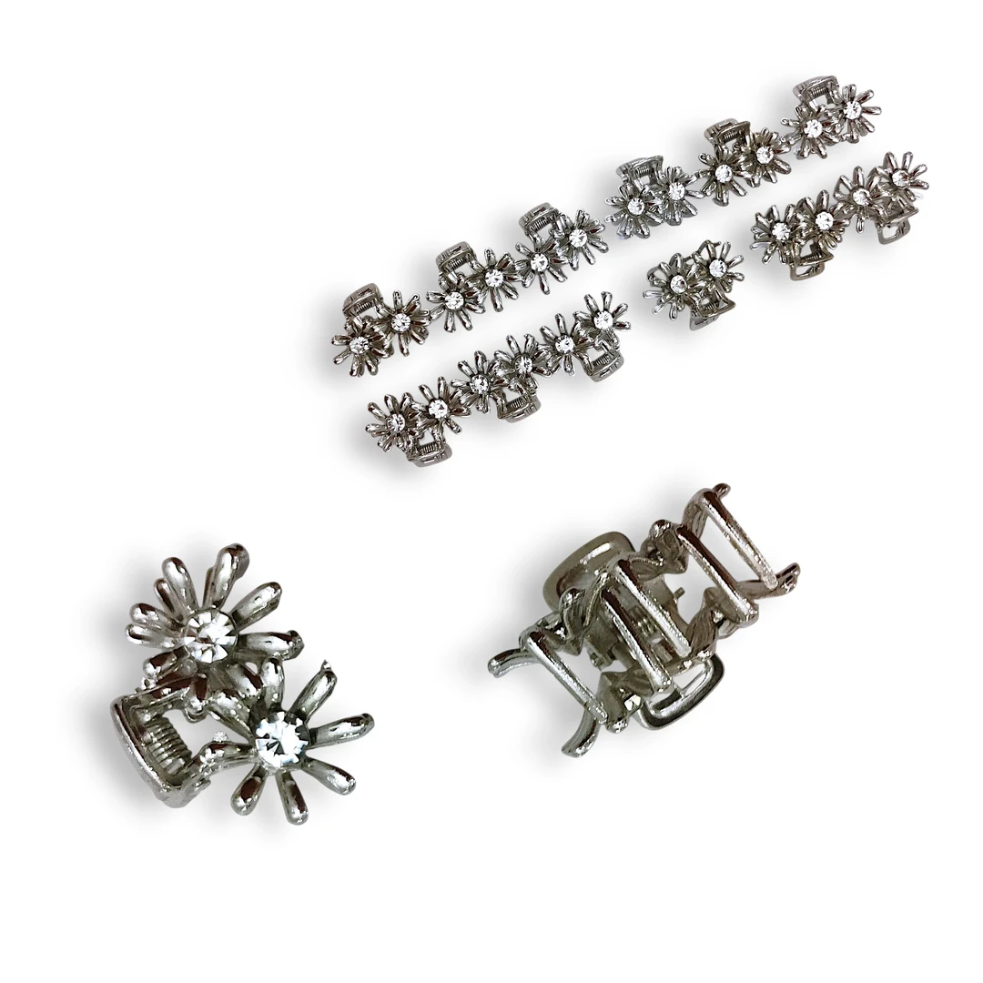 Broche Mini Flor Strass Pl