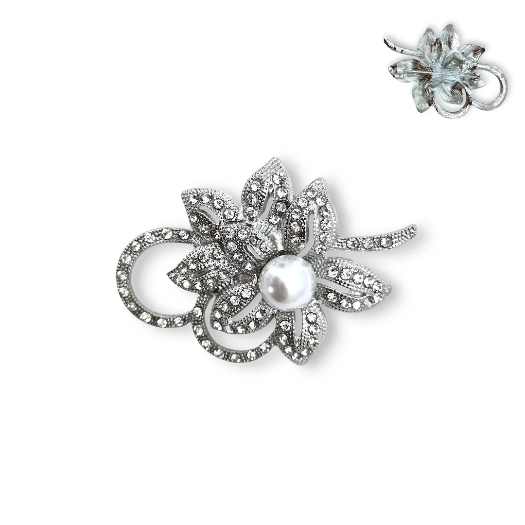 Prendedor Floral Perlado