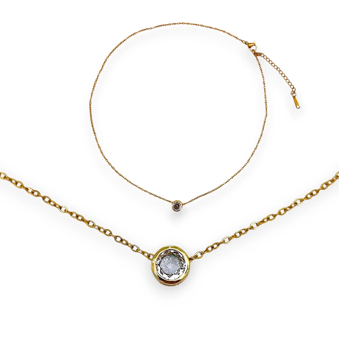 Collar Solitario Radiante Dr