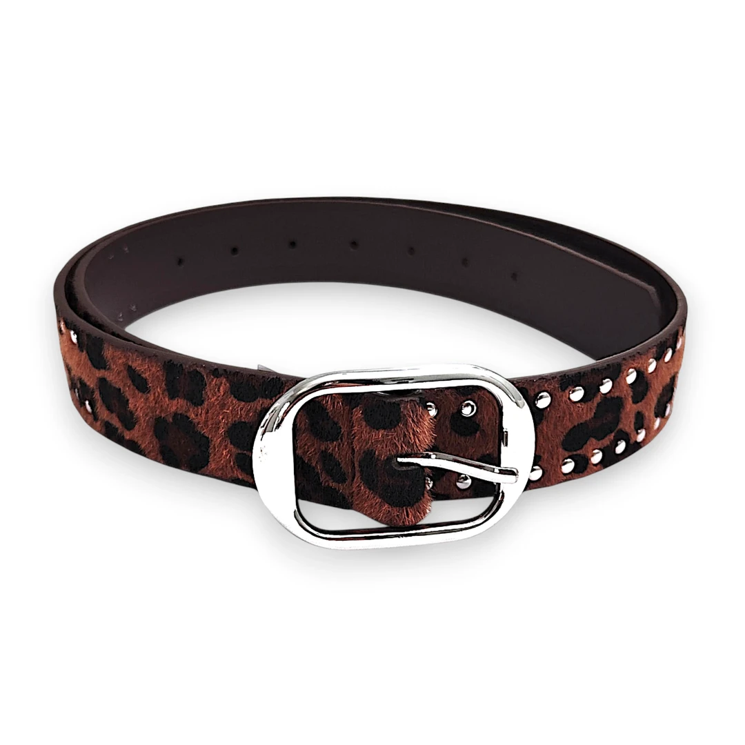 Cinto Leopard Tachas Choco