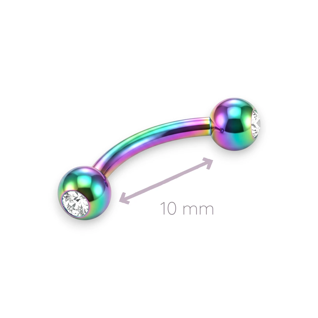 Piercing Curvo Strass 10