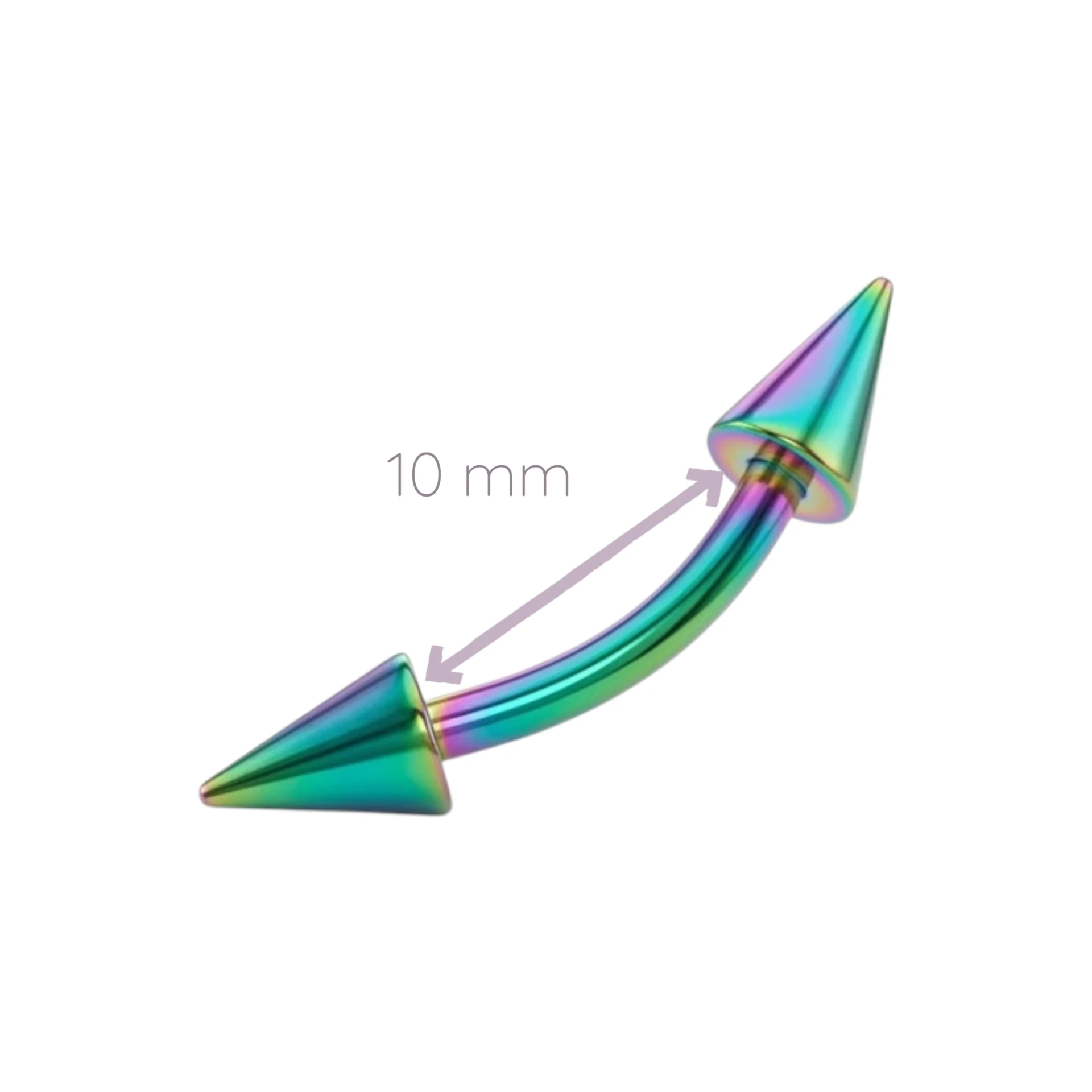 Piercing Barra Curva Tornasol 10