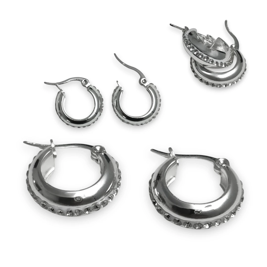 Aro Argolla Strass BL