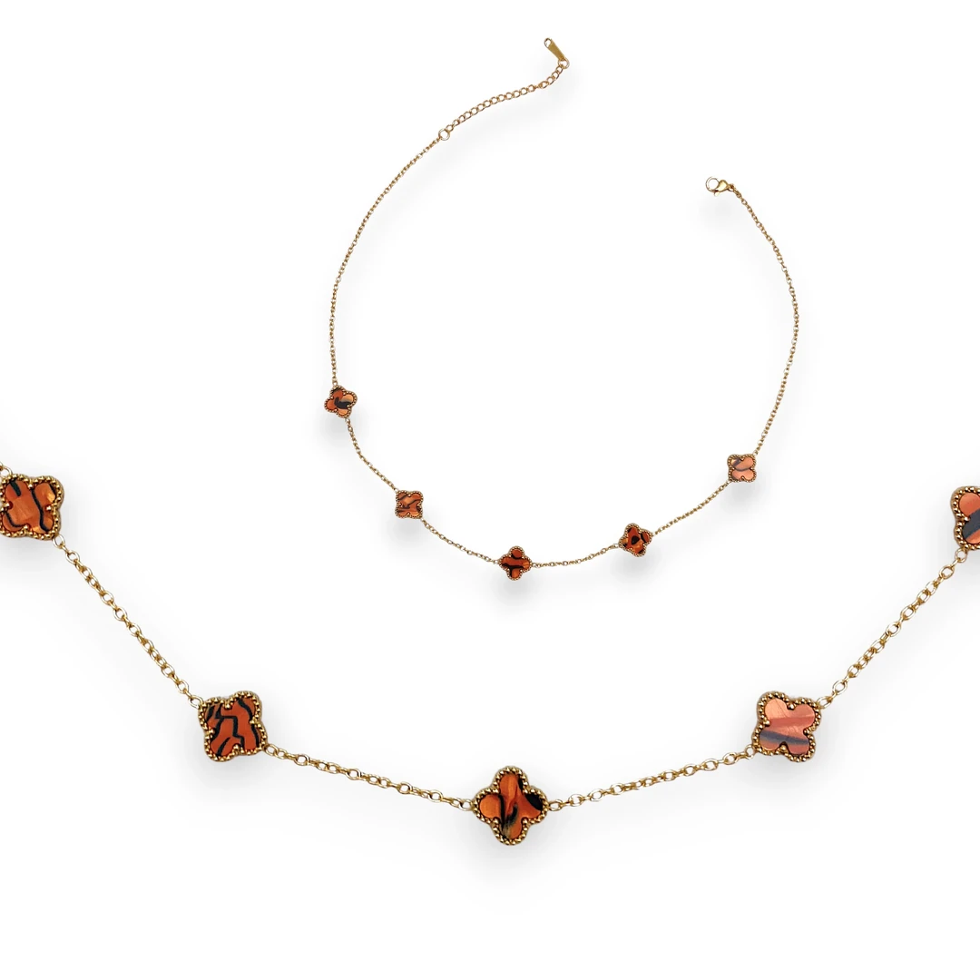 Collar Trébol Piedra
