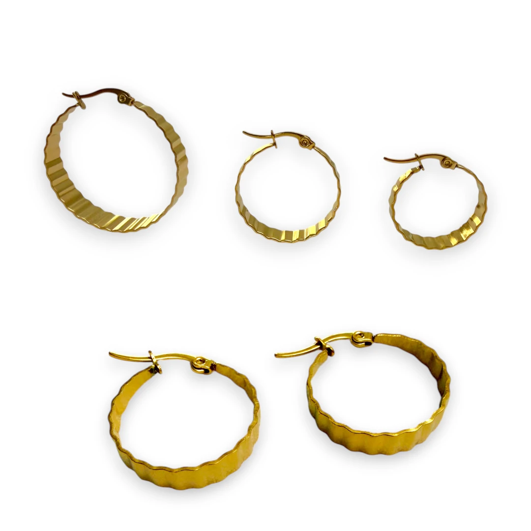 Aros Argollas Onduladas Dr