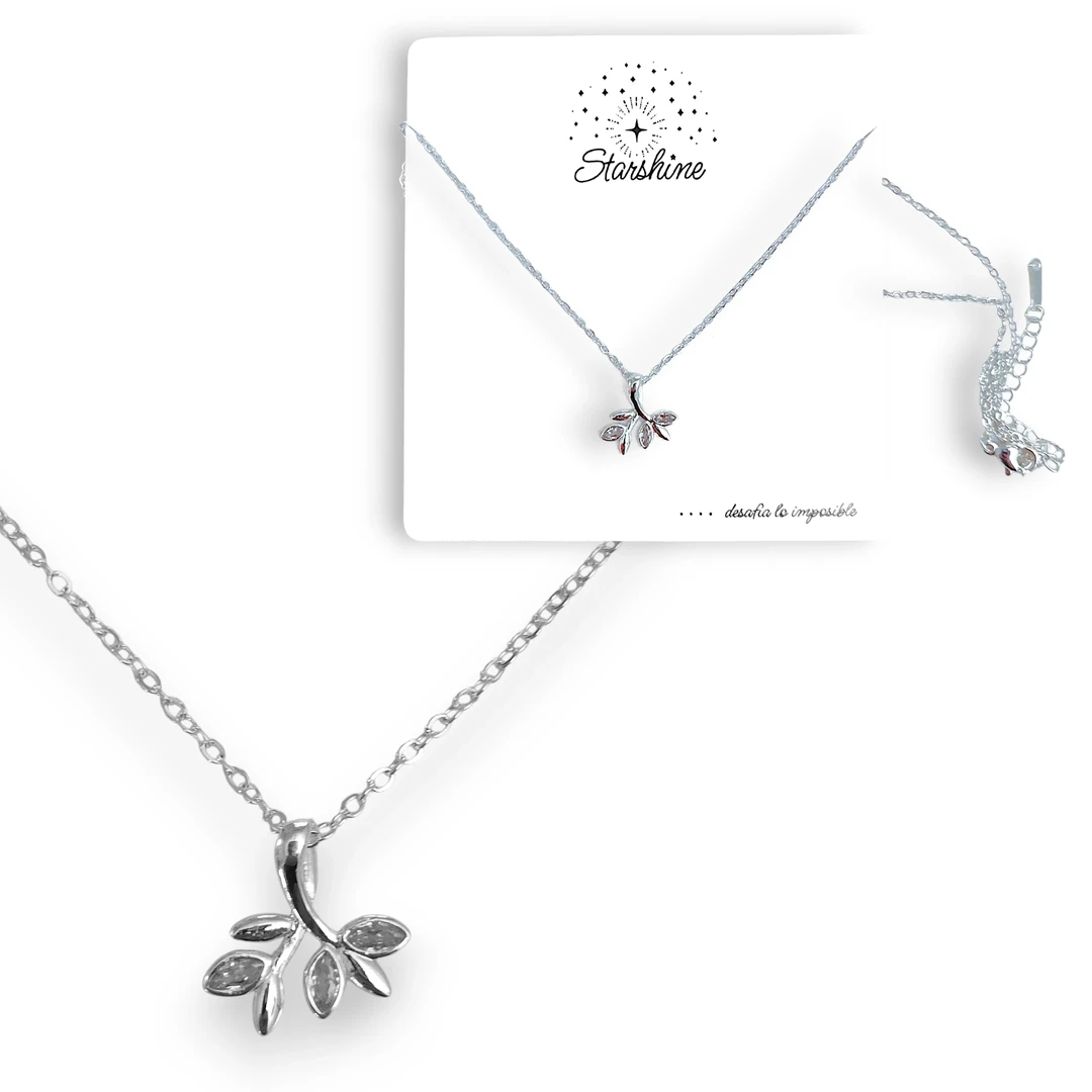 [COL578819] Collar Hojas Cristal