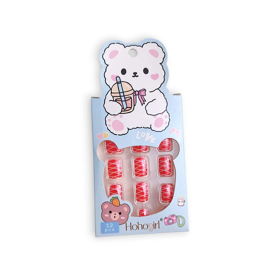 Uñas Niña Press-On Cute Bear