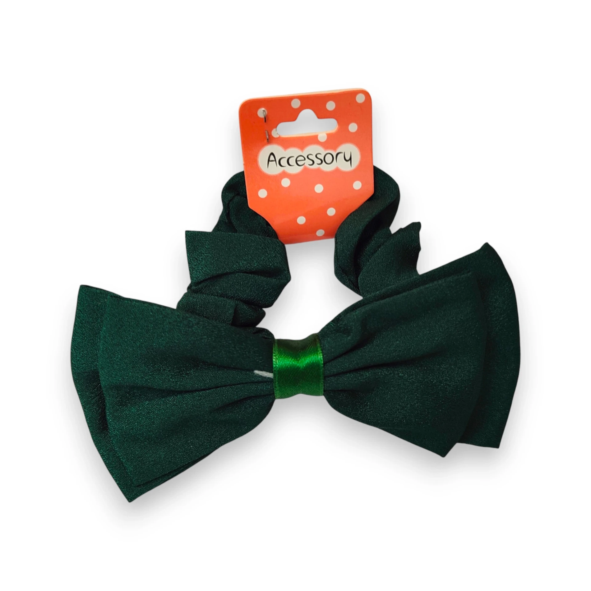 [COL492017] Scrunchie Maxi Bow Doble (Verde Escolar)