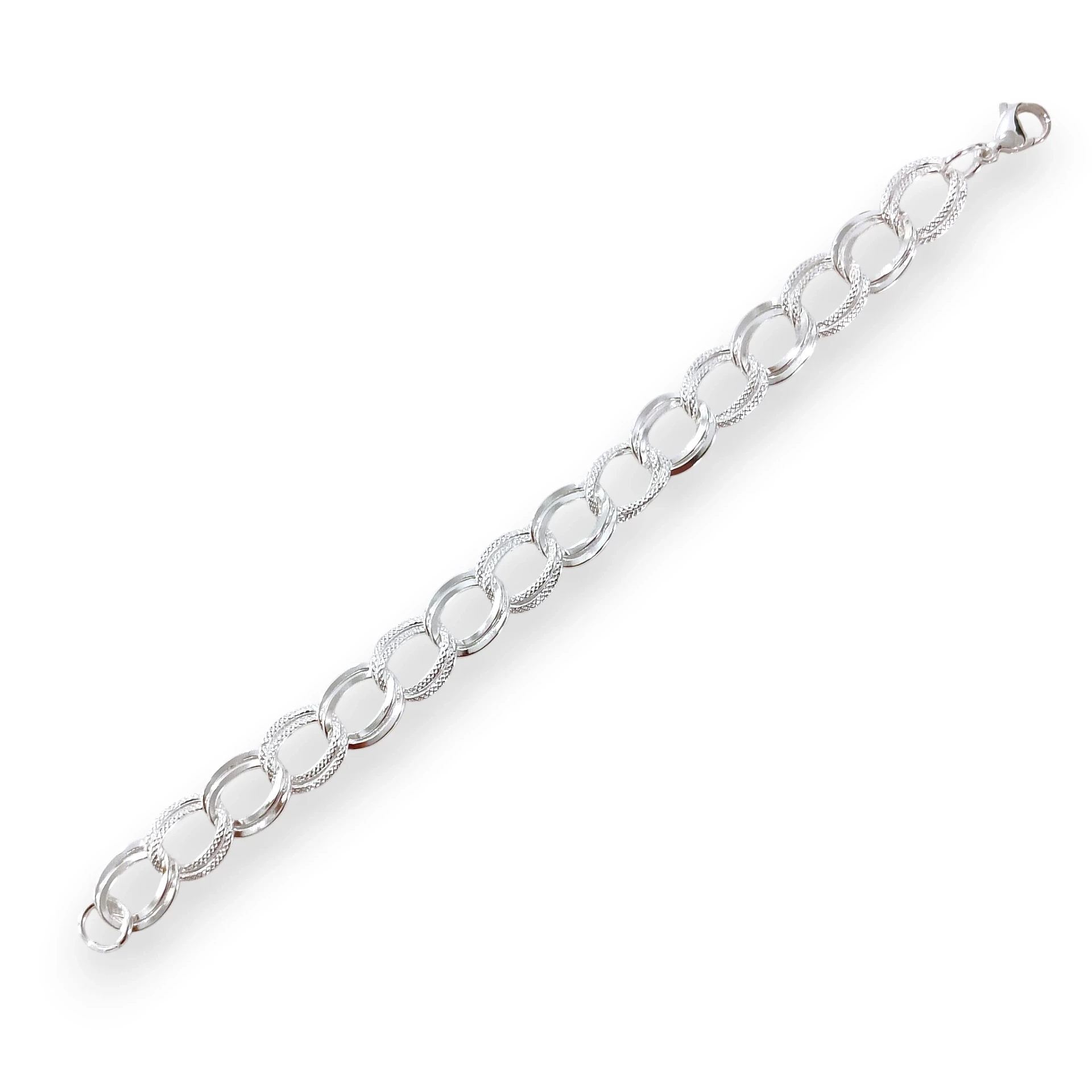 [PUL819205] Pulsera Eslabón Doble Texturado 2