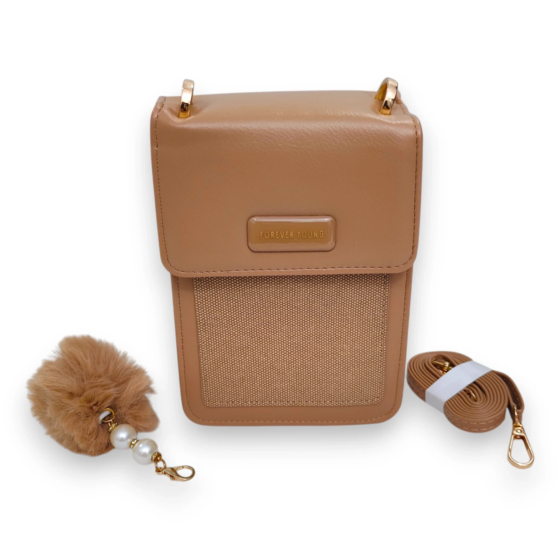 [BAN518292] Bandolera Portacelular Slim (Nude)
